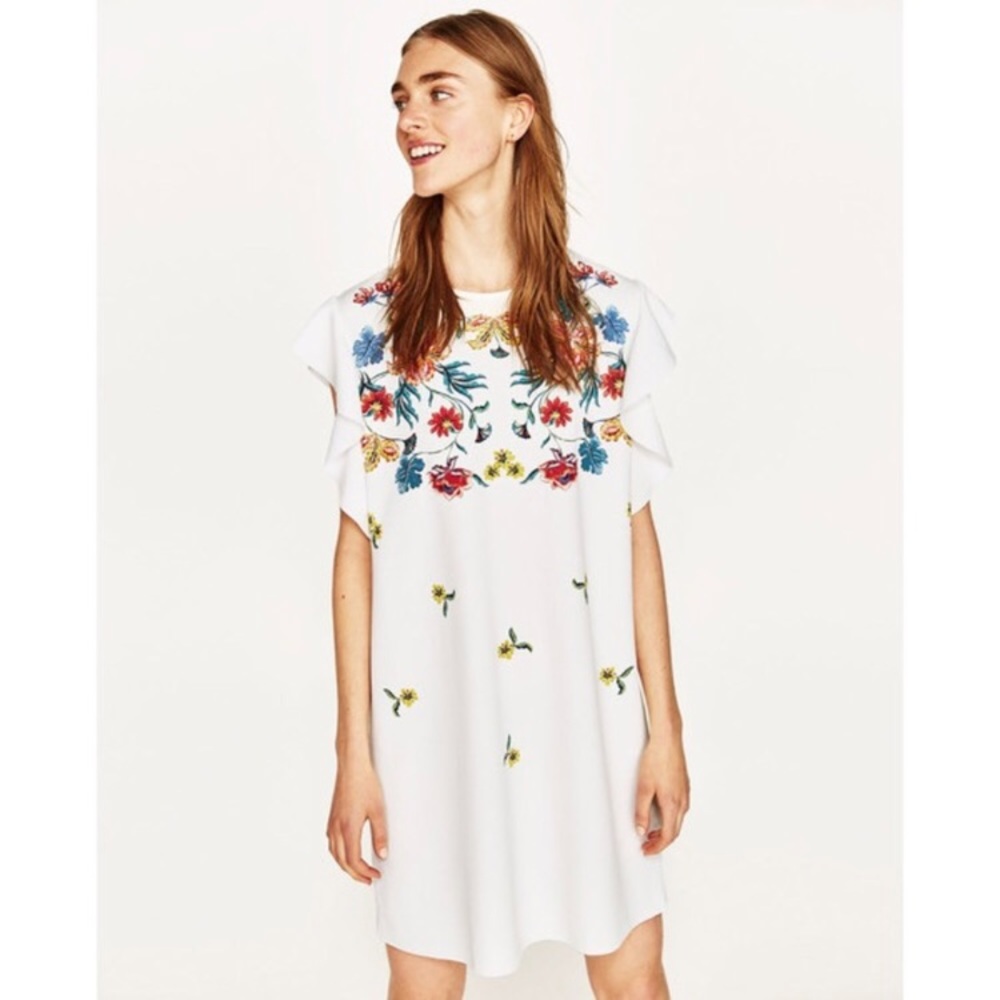 Zara Floral Mini Dress NWT